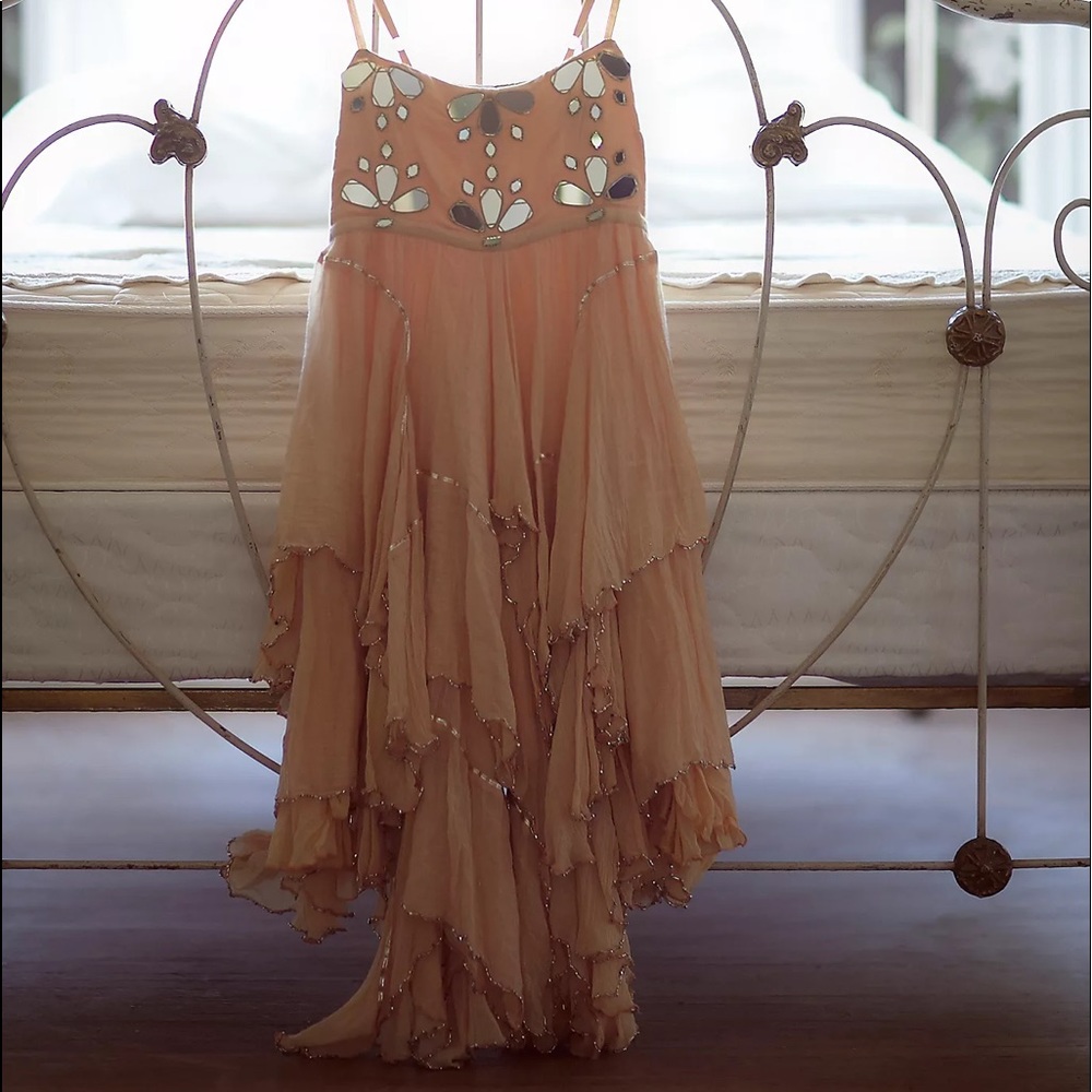 Free People ONE Mirrored Beaded Fairy Party Dress - Picture 9 of 16
